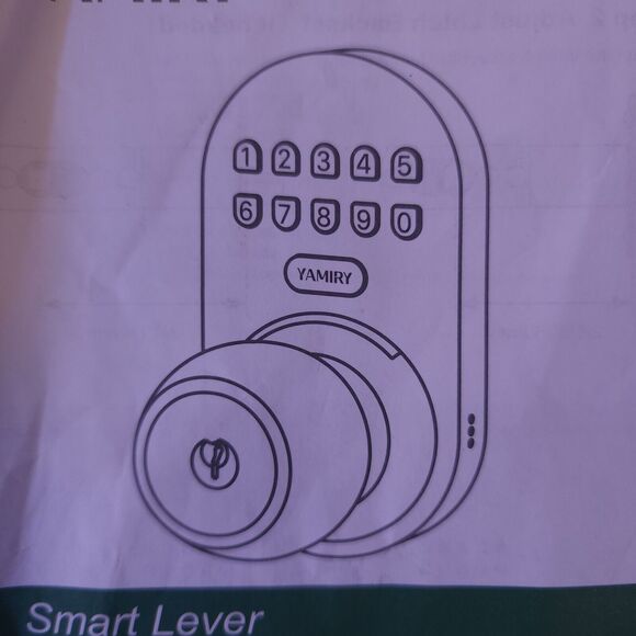 Yamiry YR03 Smart Keypad Code Door Lock Keyless Entry Smart Door Lock - Black - Picture 6 of 8